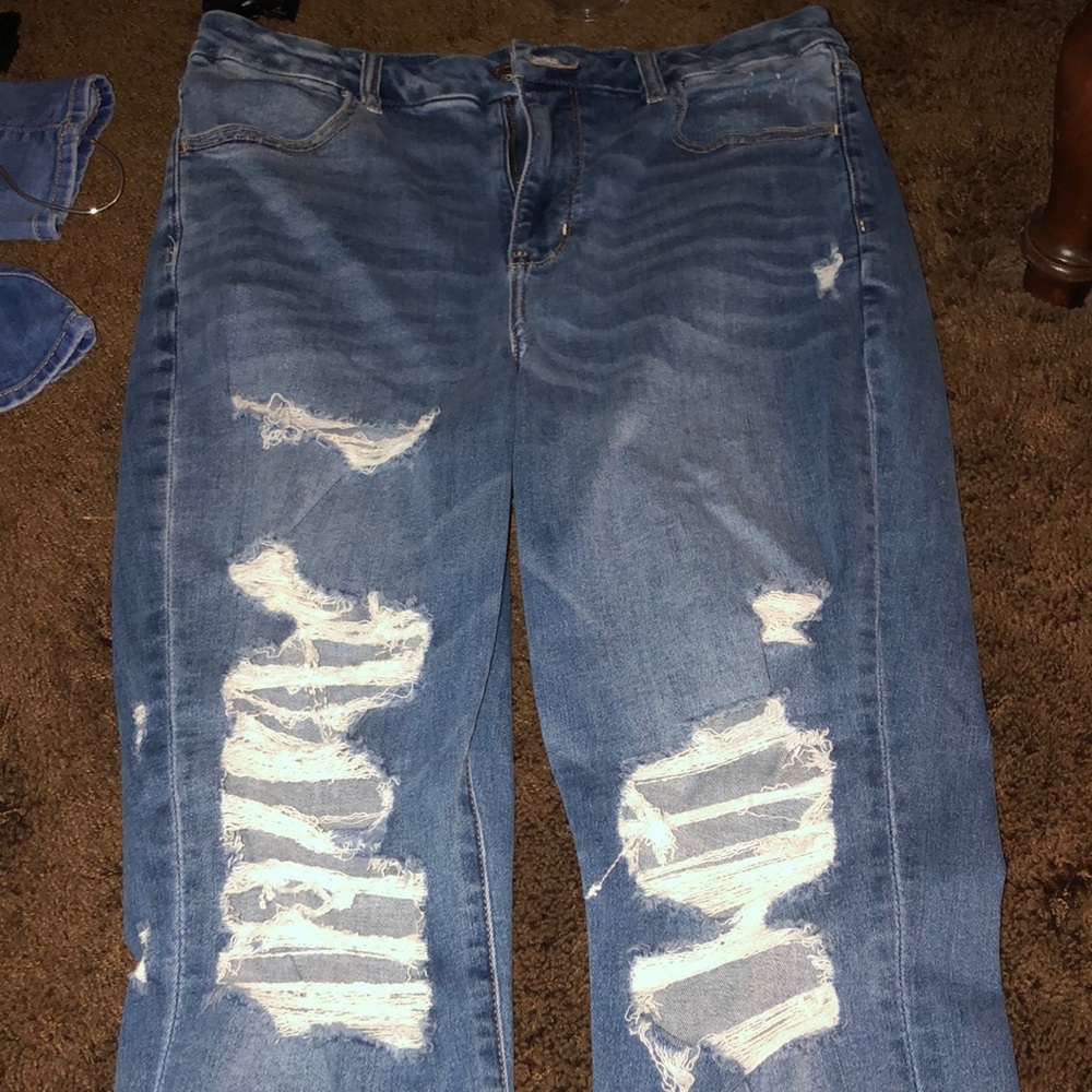 American Eagle Ripped Skinny Jeans Size 14